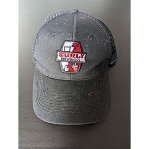 Surly Brewing Hat Snapback Baseball Cap Mens Black Mesh Minnesota Company